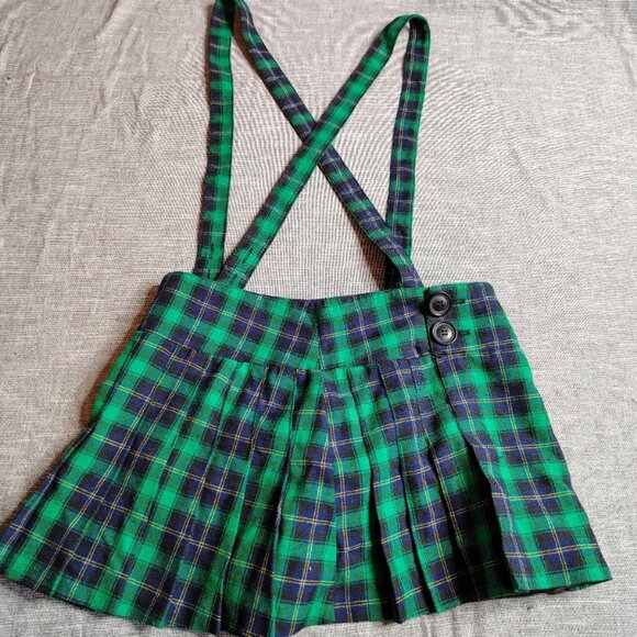 Divided by H&M Skirt Womens Medium Tartan Plaid Pleated Harry Potter Slytherin - Picture 9 of 9